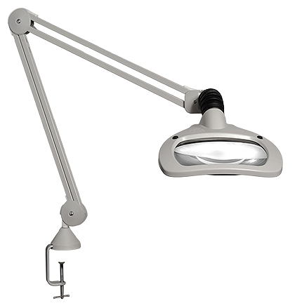 Luxo Wave LED Lamp - LIght Grey with 3.5 Diopter Lens